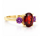 Hallie, Garnet and Amethyst Trilogy Ring - Victoria's Jewellery