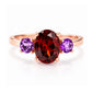Hallie, Garnet and Amethyst Trilogy Ring - Victoria's Jewellery