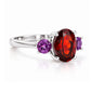 Hallie, Garnet and Amethyst Trilogy Ring - Victoria's Jewellery
