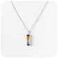 rainbow lgbt pride oval cut pendant