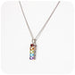 rainbow lgbt pride oval cut pendant