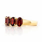 Arabella, a Garnet Half Eternity Ring - Victoria's Jewellery