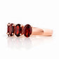 Arabella, a Garnet Half Eternity Ring - Victoria's Jewellery