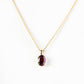 Luna, Oval cut Garnet Pendant - 8x6mm