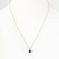 Luna, Oval cut Garnet Pendant - 8x6mm