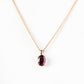 Luna, Oval cut Garnet Pendant - 8x6mm