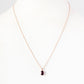 Luna, Oval cut Garnet Pendant - 8x6mm
