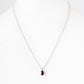 Luna, Oval cut Garnet Pendant - 8x6mm