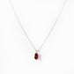 Luna, an Oval cut Garnet Necklace - 7x5mm