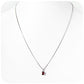 oval cut red garnet, january birthstone pendant and chain