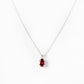 Oval cut Garnet Solitaire Necklace - Victoria's Jewellery