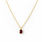 Luna, Oval cut Garnet Pendant - 7x5mm - Victoria's Jewellery