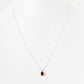 Oval cut Garnet Solitaire Necklace - Victoria's Jewellery