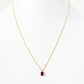 Luna, Oval cut Garnet Pendant - 7x5mm - Victoria's Jewellery