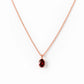 Luna, Oval cut Garnet Pendant - 7x5mm - Victoria's Jewellery