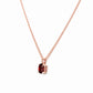 Luna, Oval cut Garnet Pendant - 7x5mm - Victoria's Jewellery