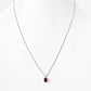Luna, Oval cut Garnet Pendant - 7x5mm - Victoria's Jewellery