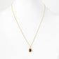 The Infinity Pendant with Garnet - 9x7mm