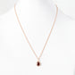 The Infinity Pendant with Garnet - 9x7mm