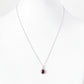 The Infinity Pendant with Garnet - 9x7mm