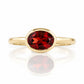 Quinn, Garnet Bezel set Ring - Victoria's Jewellery