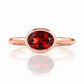 Quinn, Garnet Bezel set Ring - Victoria's Jewellery