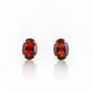 Luna, an Oval cut Garnet Stud Earring - 7x5mm