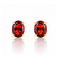 Luna, Oval cut Garnet Stud Earrings - 7x5mm - Victoria's Jewellery