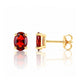 Luna, Oval cut Garnet Stud Earrings - 7x5mm - Victoria's Jewellery