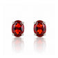 Luna, Oval cut Garnet Stud Earrings - 7x5mm - Victoria's Jewellery