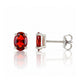 Luna, Oval cut Garnet Stud Earrings - 7x5mm - Victoria's Jewellery
