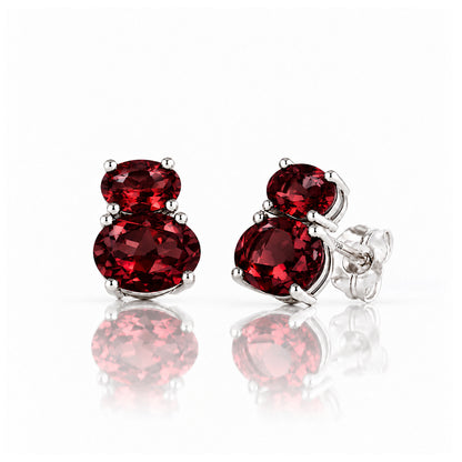 Georgie, Garnet Stud Earrings
