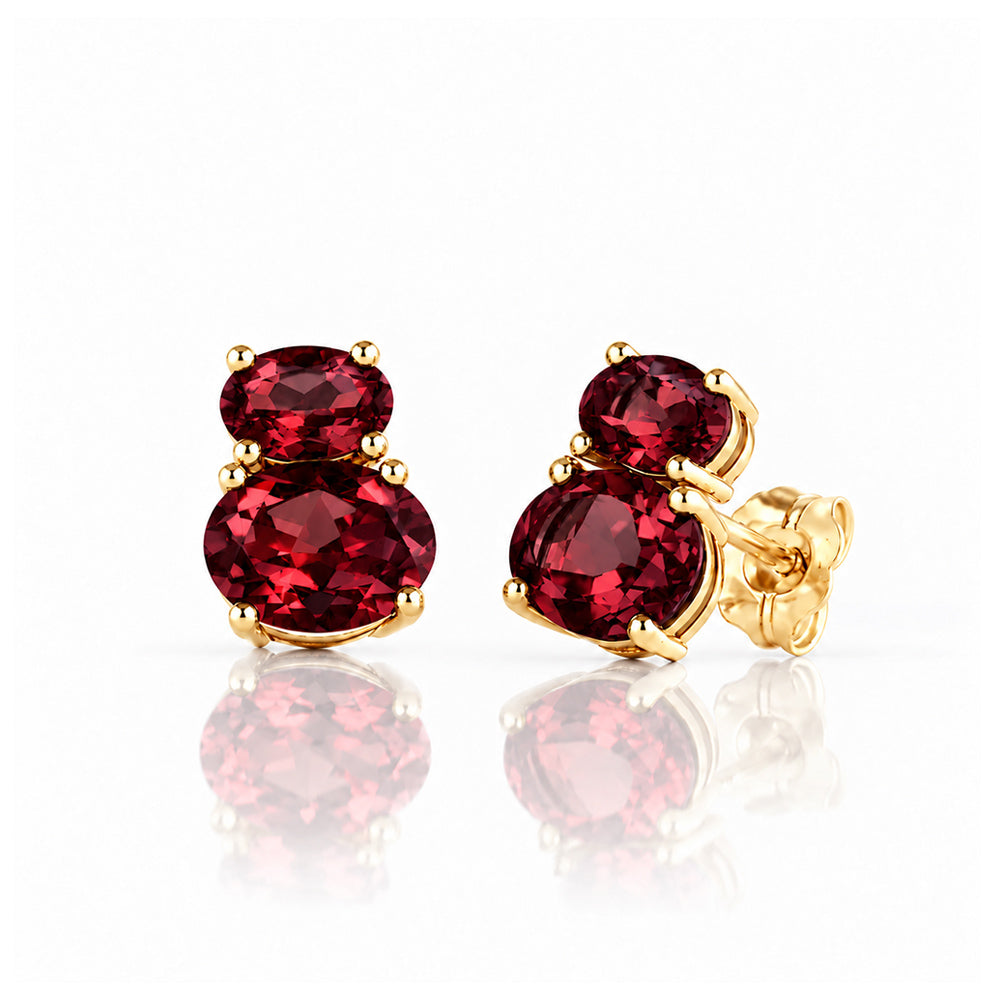 Georgie, Garnet Stud Earrings