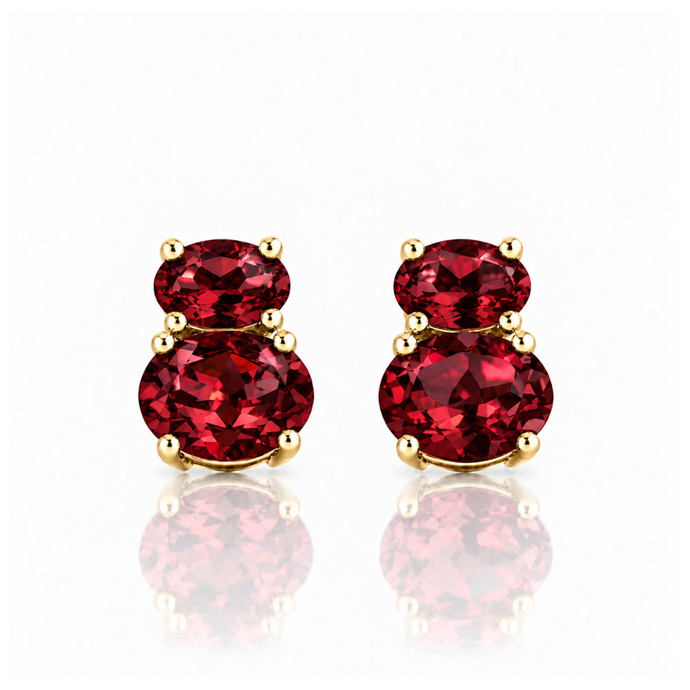 Georgie, Garnet Stud Earrings