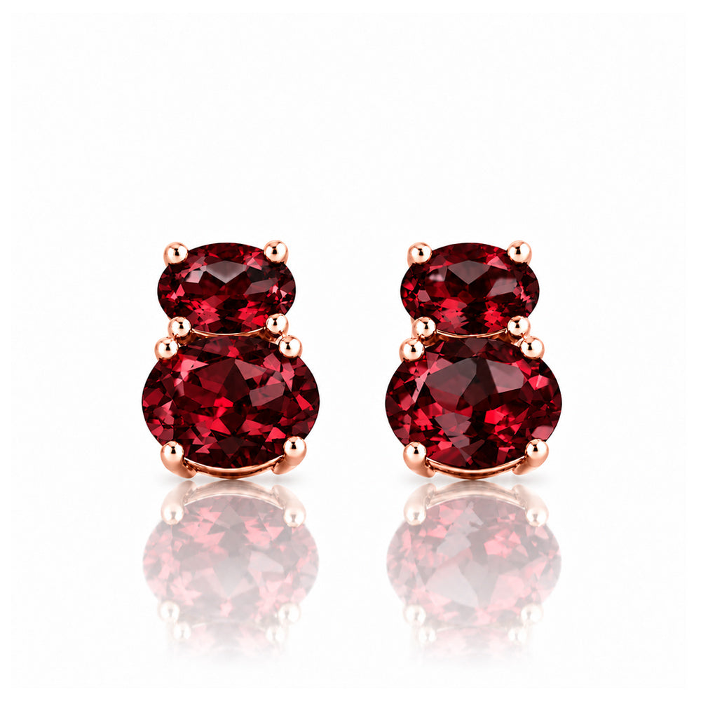 Georgie, Garnet Stud Earrings