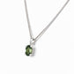 Luna, Oval cut Green Tourmaline Pendant - 7x5mm