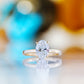 Selene, Hidden Halo Oval cut Lab Diamond Ring - 1.5ct