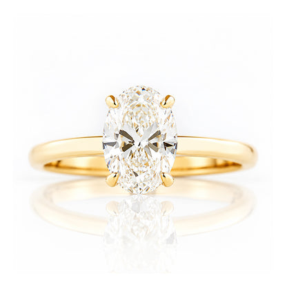 Selene, Hidden Halo Oval cut Lab Diamond Ring - 1.5ct - Victoria's Jewellery