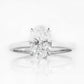 Selene, Hidden Halo Oval cut Lab Diamond Ring - 1.5ct