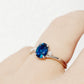 Georgie, a London Blue Topaz and Diamond Trilogy Ring - 8x6mm