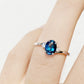 Georgie, a London Blue Topaz and Diamond Trilogy Ring - 8x6mm