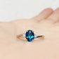 Georgie, a London Blue Topaz and Diamond Trilogy Ring - 8x6mm