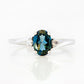Georgie, a London Blue Topaz and Diamond Trilogy Ring