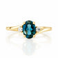 Georgie, a London Blue Topaz and Diamond Ring - Victoria's Jewellery