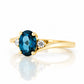 Georgie, a London Blue Topaz and Diamond Ring - Victoria's Jewellery