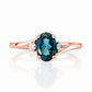 Georgie, a London Blue Topaz and Diamond Ring - Victoria's Jewellery