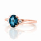 Georgie, a London Blue Topaz and Diamond Ring - Victoria's Jewellery
