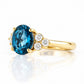 Camilla, a London Blue Topaz and Diamond Ring - Victoria's Jewellery