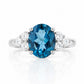 Camilla, a London Blue Topaz and Diamond Ring - Victoria's Jewellery