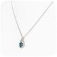 Oval cut London Blue Topaz Infinity Pendant and Chain - Victoria's Jewellery